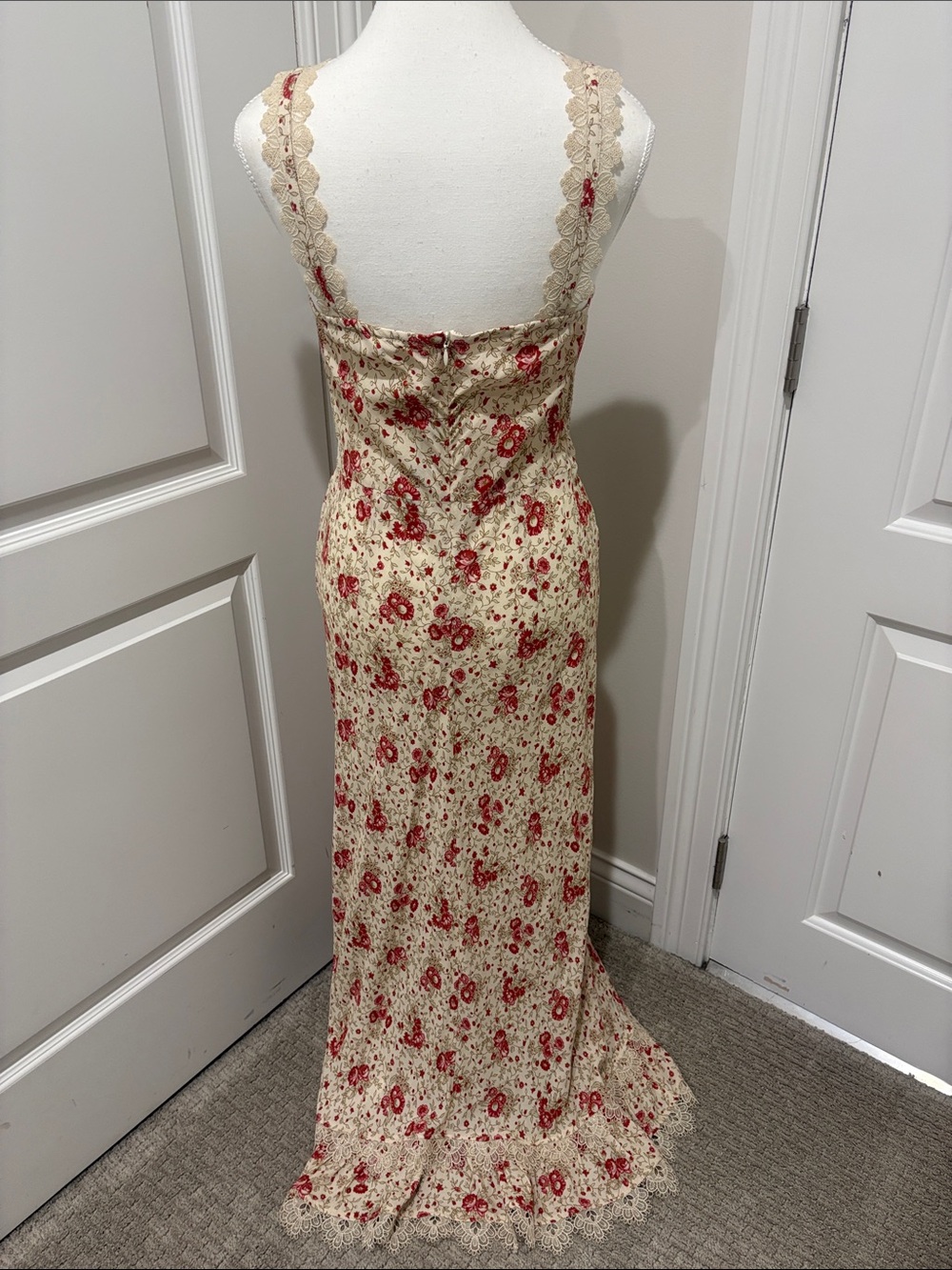 Cinq de Sept floral sundress- classic ruching and high low hem - Picture 3 of 6